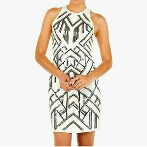 NWT EXPRESS Sequin Tank Mini Sheath Dress 🤍🖤